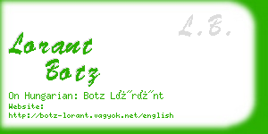 lorant botz business card